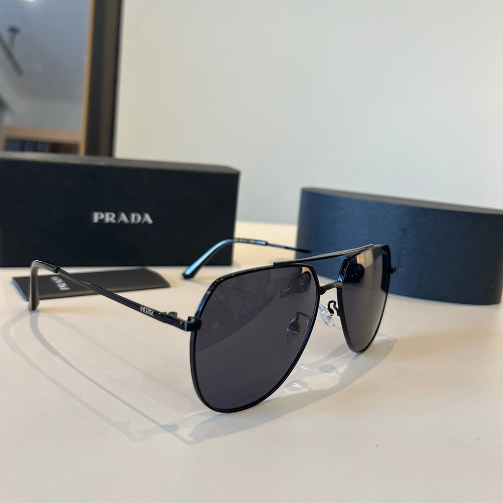 Prada Polarized Fashion Black Lens Sunglasses for Men - 382709