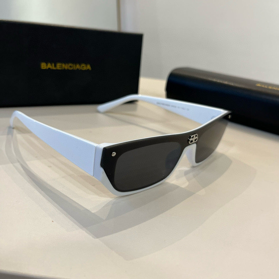 Balenciaga Rectangular Silver Lens Sunglasses for Men & Women - 358640