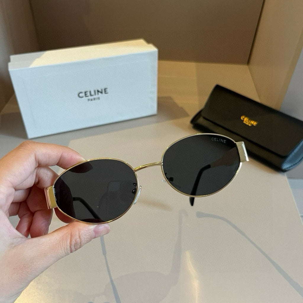 Celine Cat-Eye Gold Lens Sunglasses for Men & Women - 465498 - detail image 9