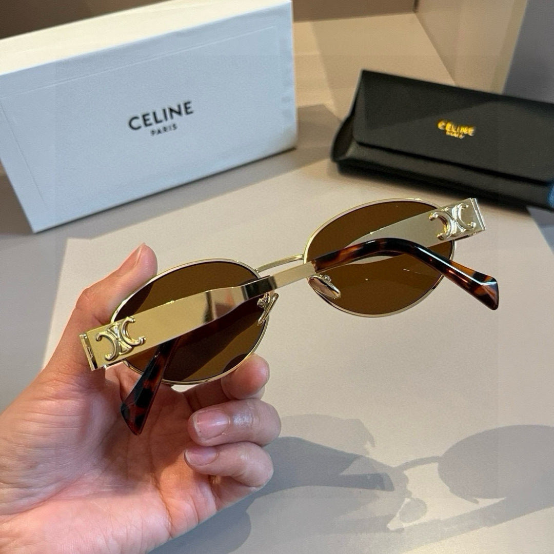 Celine Cat-Eye Gold Lens Sunglasses for Men & Women - 486955 - detail image 5