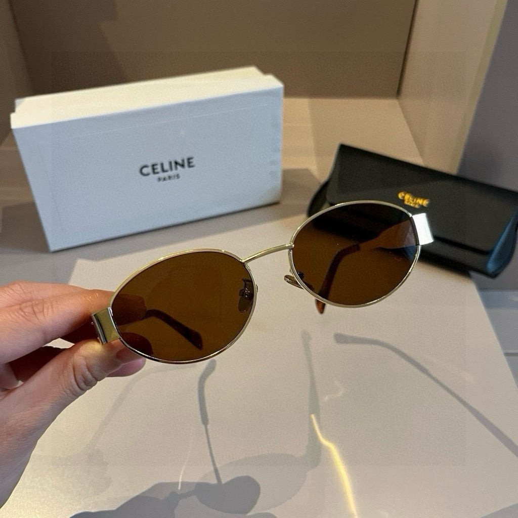 Celine Cat-Eye Gold Lens Sunglasses for Men & Women - detail image 7