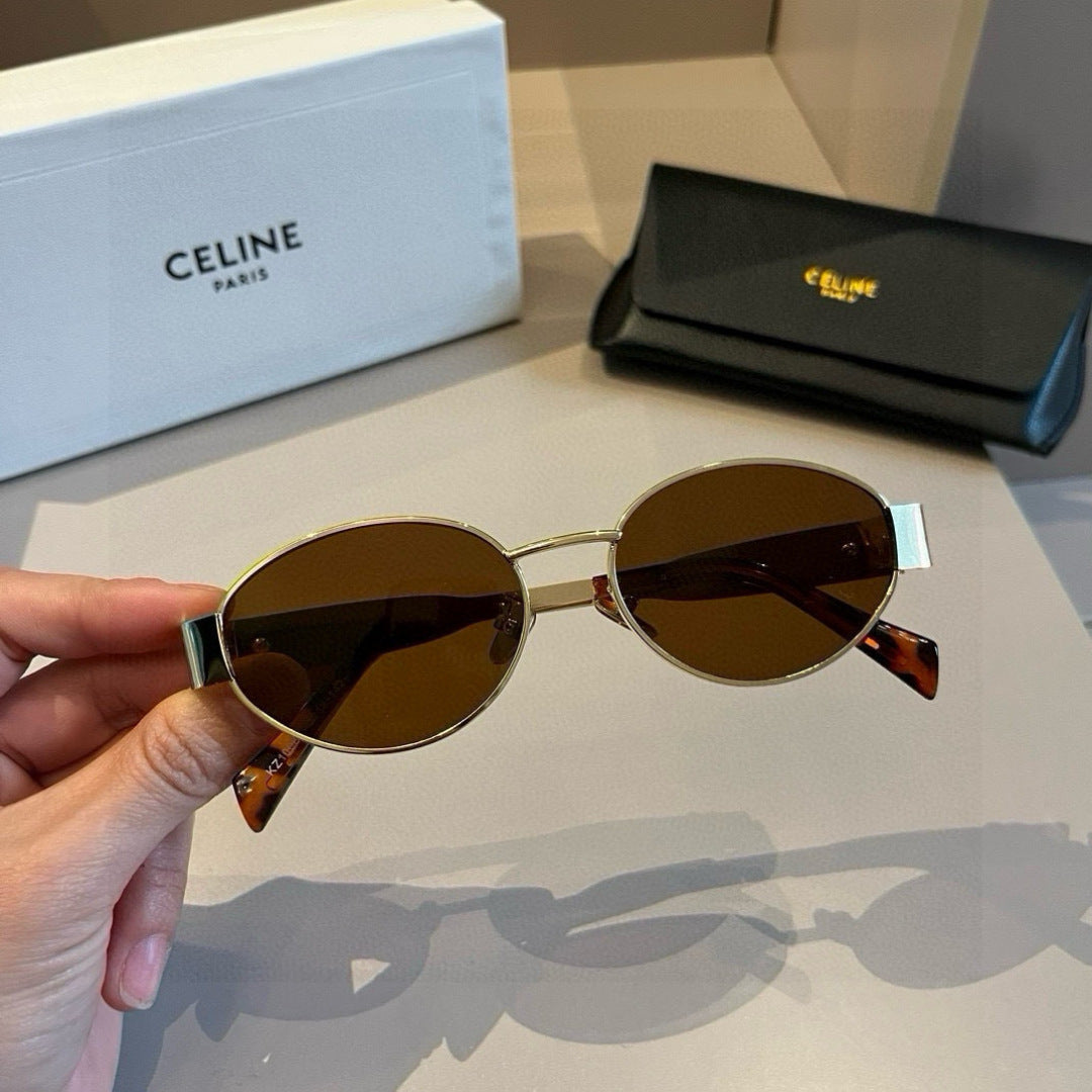 Celine Cat-Eye Gold Lens Sunglasses for Men & Women - 998070 - detail image 2