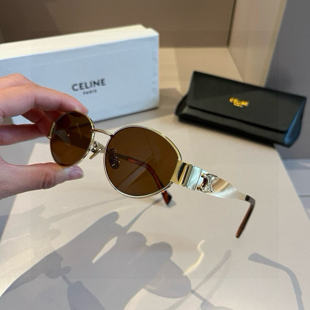 Celine Cat-Eye Gold Lens Sunglasses for Men & Women - 382518 - detail image 3