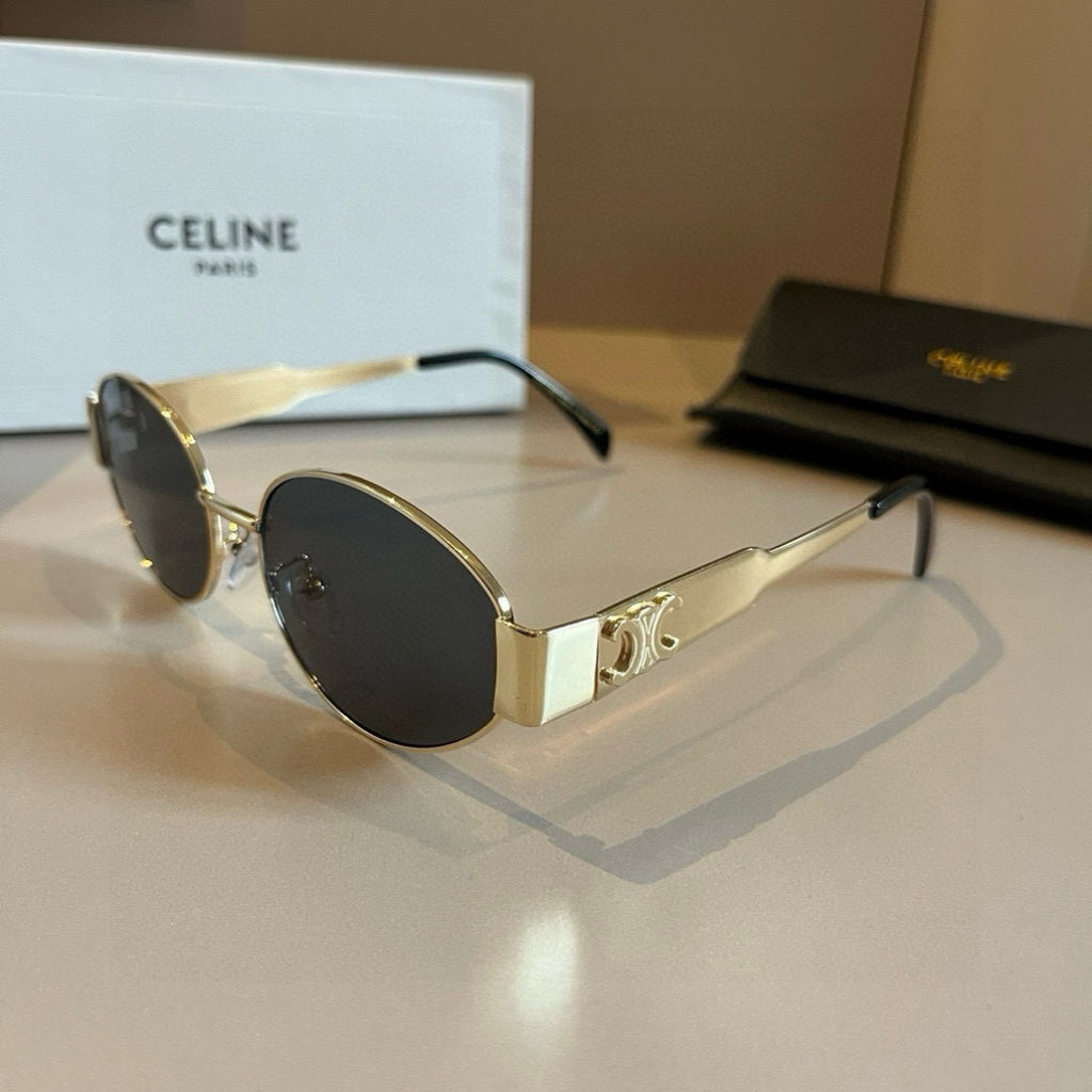 Celine Cat-Eye Gold Lens Sunglasses for Men & Women - 382520 - detail image 2