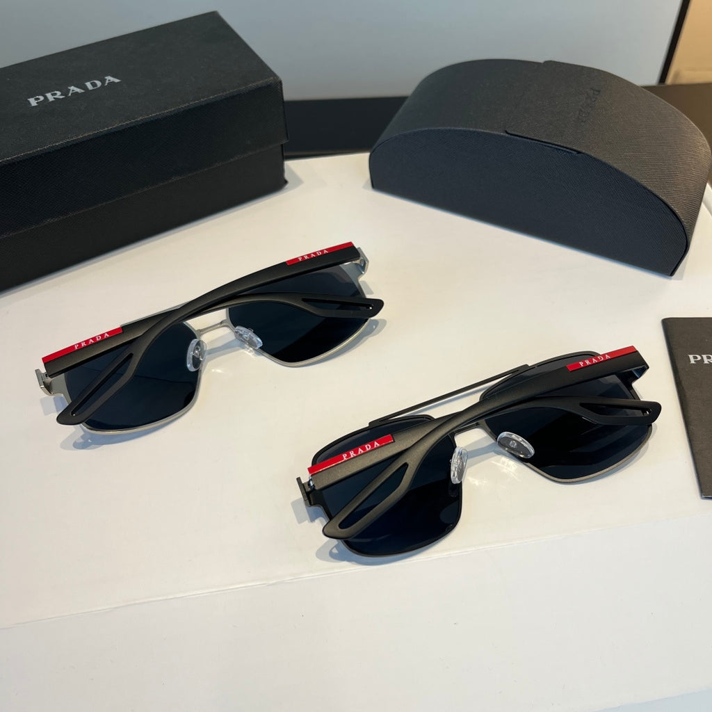 Prada Polarized Fashion Black Lens Sunglasses for Men - 432094 - detail image 10