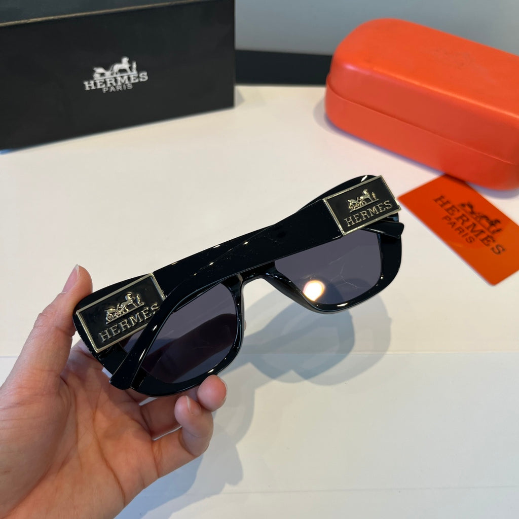 Hermès Oversized Black Lens Sunglasses for Women - detail image 7