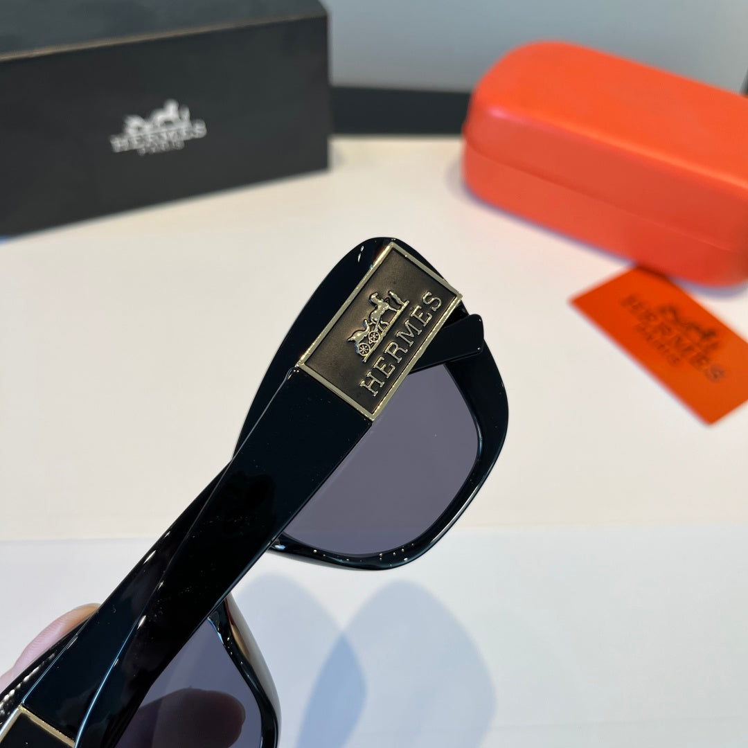 Hermès Oversized Black Lens Sunglasses for Women - 158684 - detail image 8