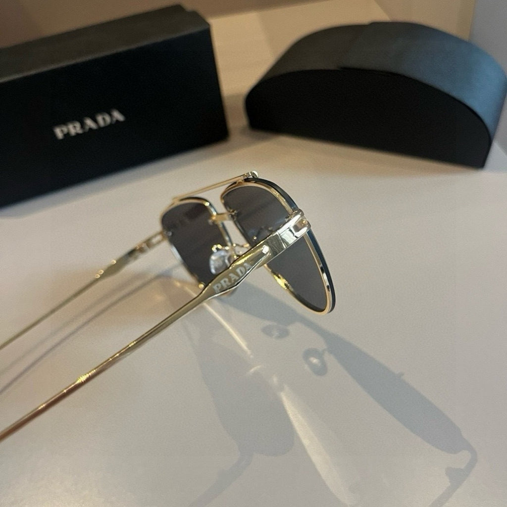 Prada Polarized Fashion Gold Lens Sunglasses for Men - 432083 - detail image 2