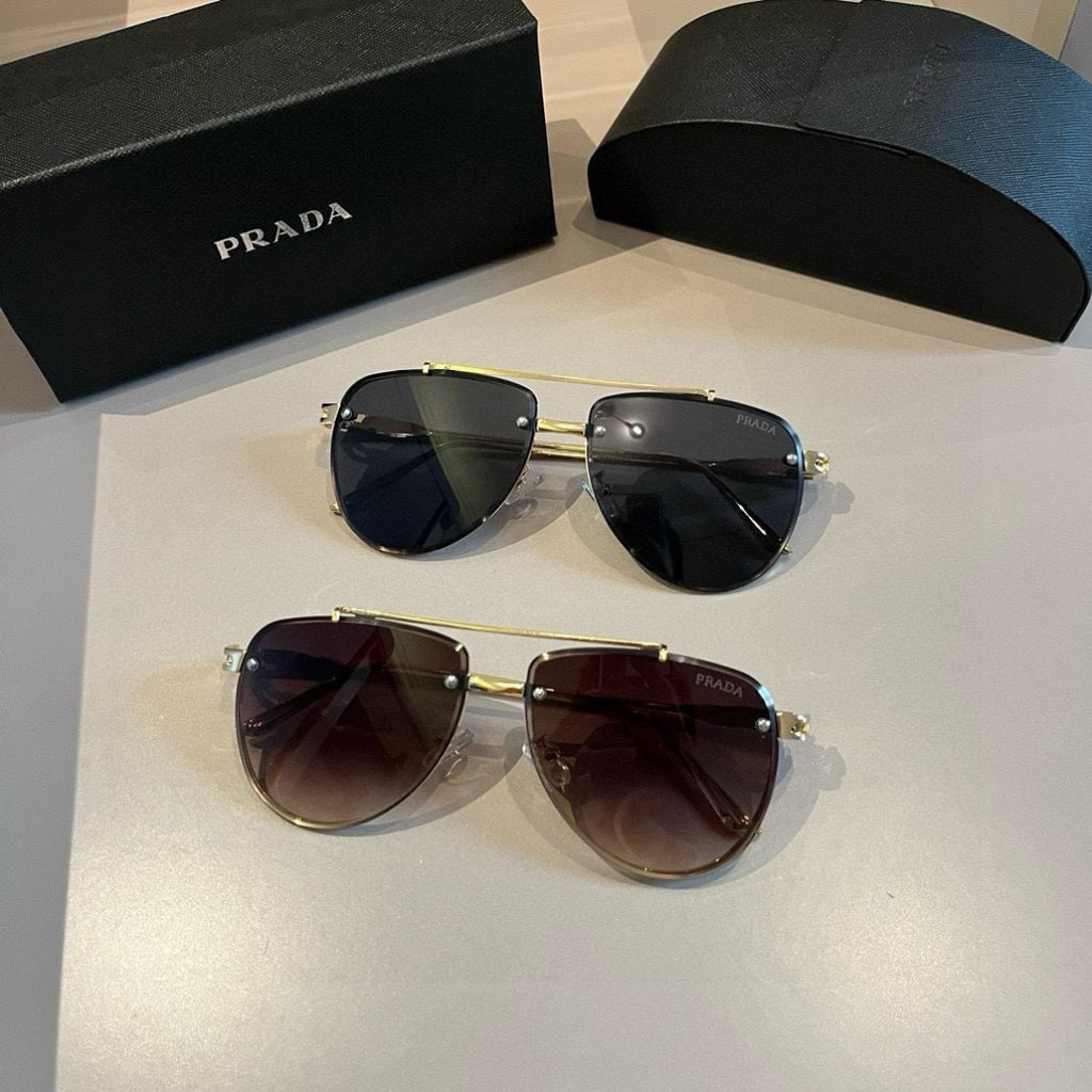Prada Polarized Fashion Gold Lens Sunglasses for Men - 432083 - detail image 8