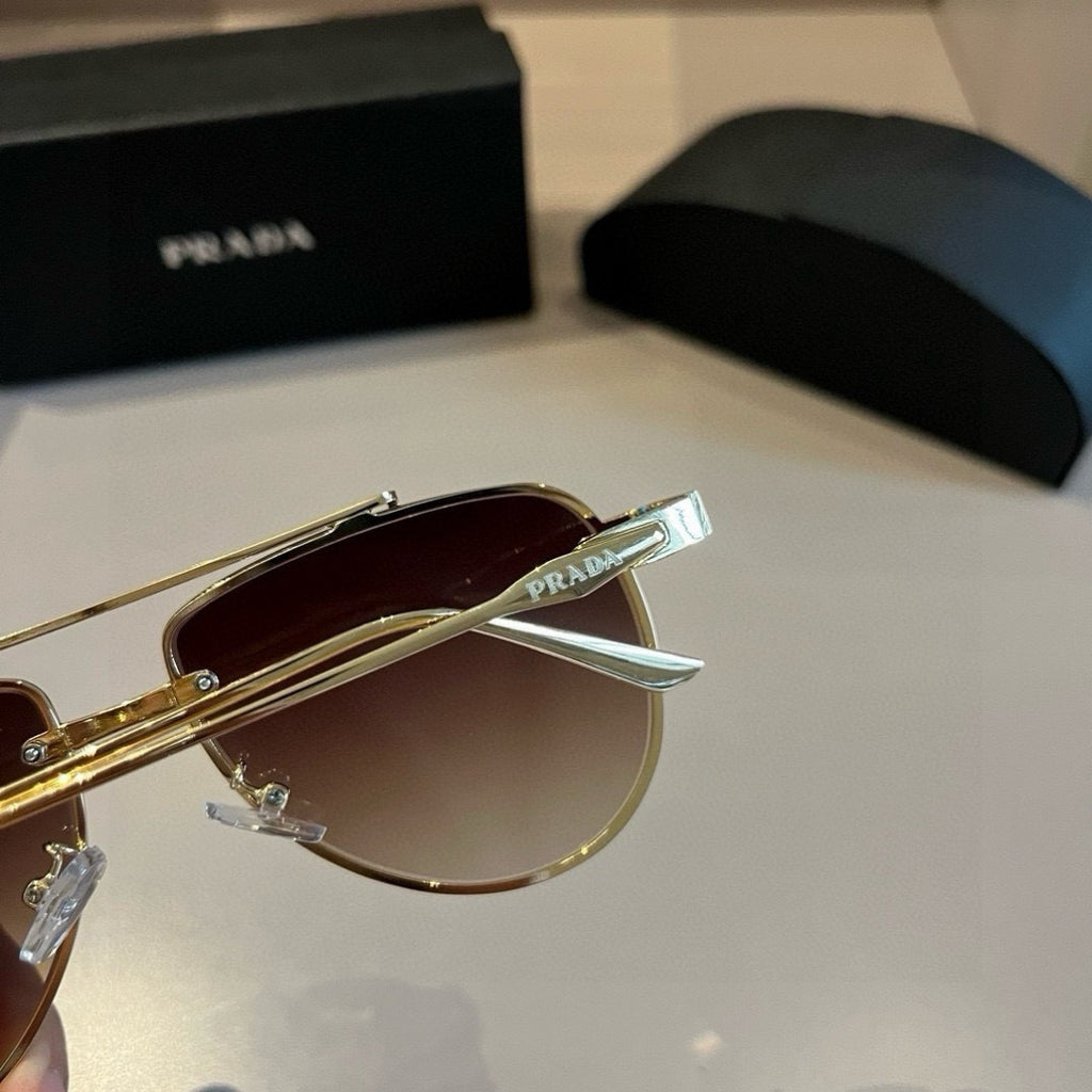 Prada Polarized Fashion Gold Lens Sunglasses for Men - 432084 - detail image 6