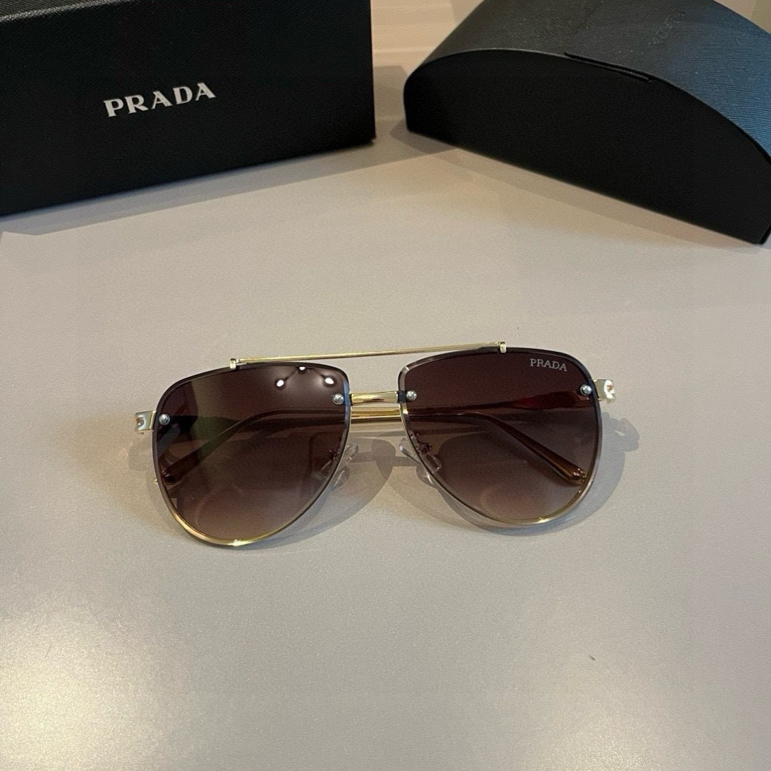 Prada Polarized Fashion Gold Lens Sunglasses for Men - 432084 - detail image 8