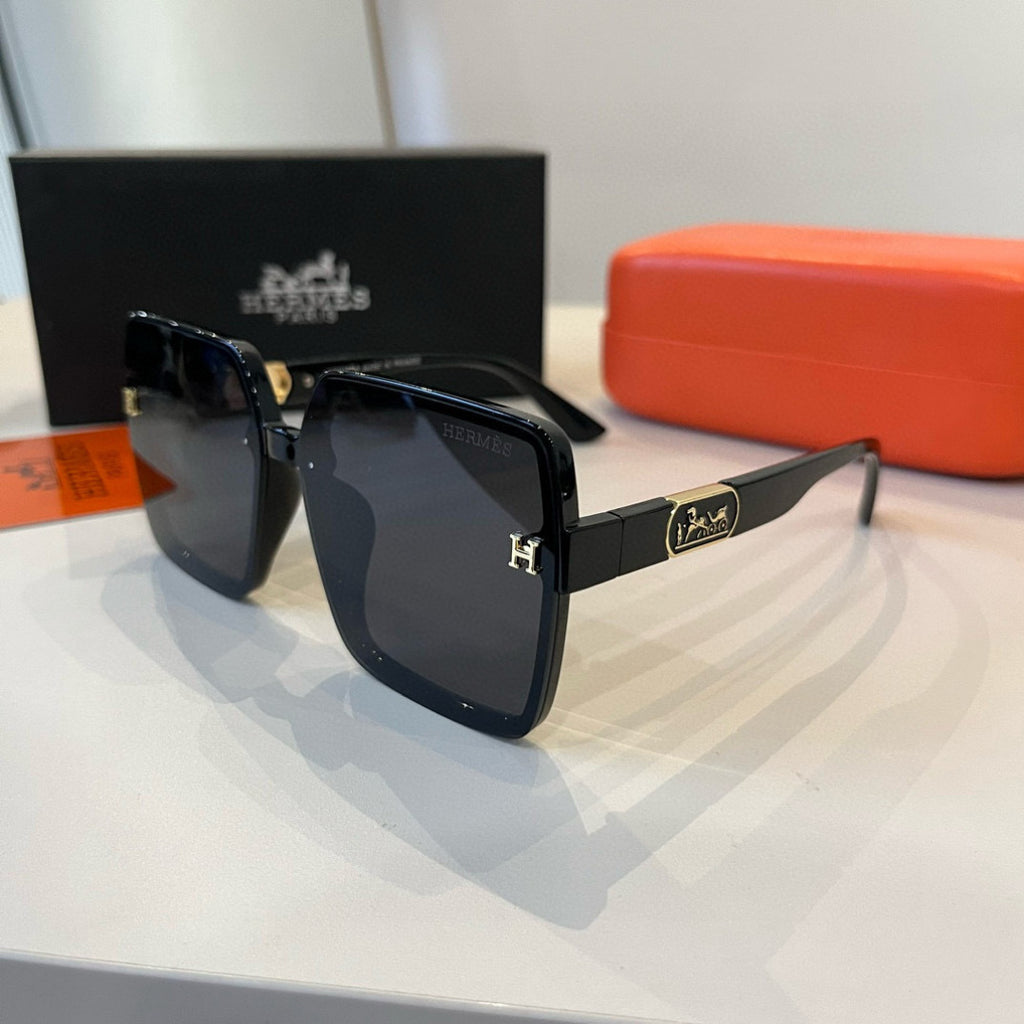 Hermès Round Black Lens Sunglasses for Women - 372644 - detail image 3
