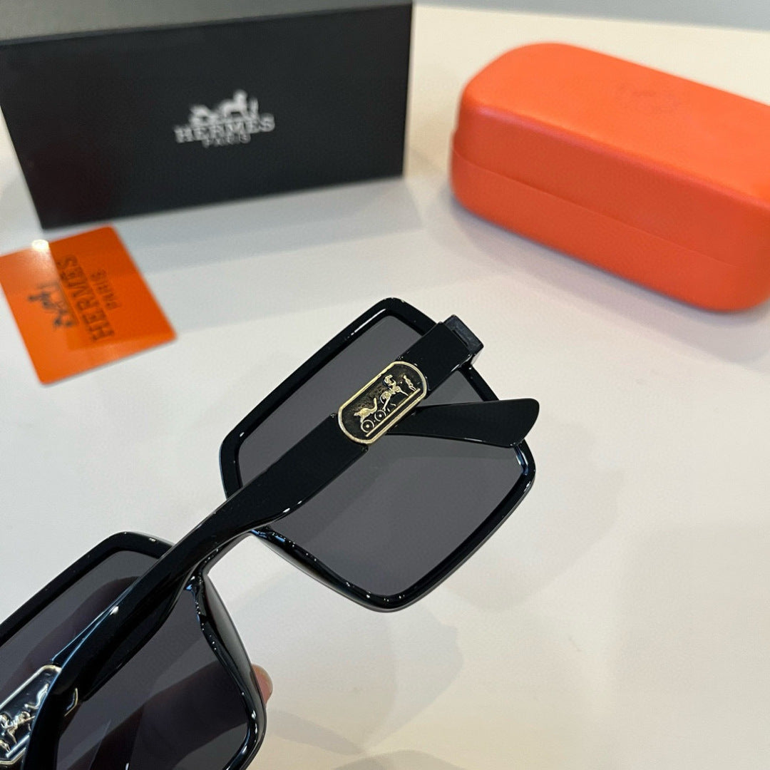 Hermès Round Black Lens Sunglasses for Women - 358938 - detail image 8