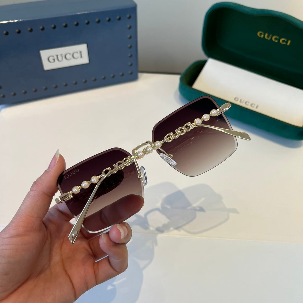 Gucci Oversized Silver Lens Sunglasses for Women - 866910 - detail image 9