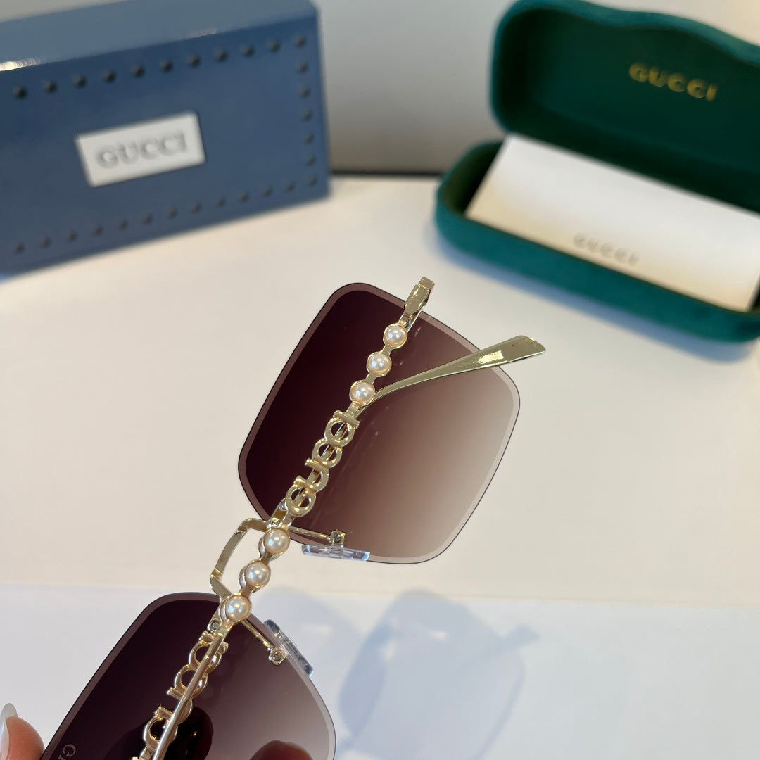 Gucci Oversized Silver Lens Sunglasses for Women - 866910 - detail image 8