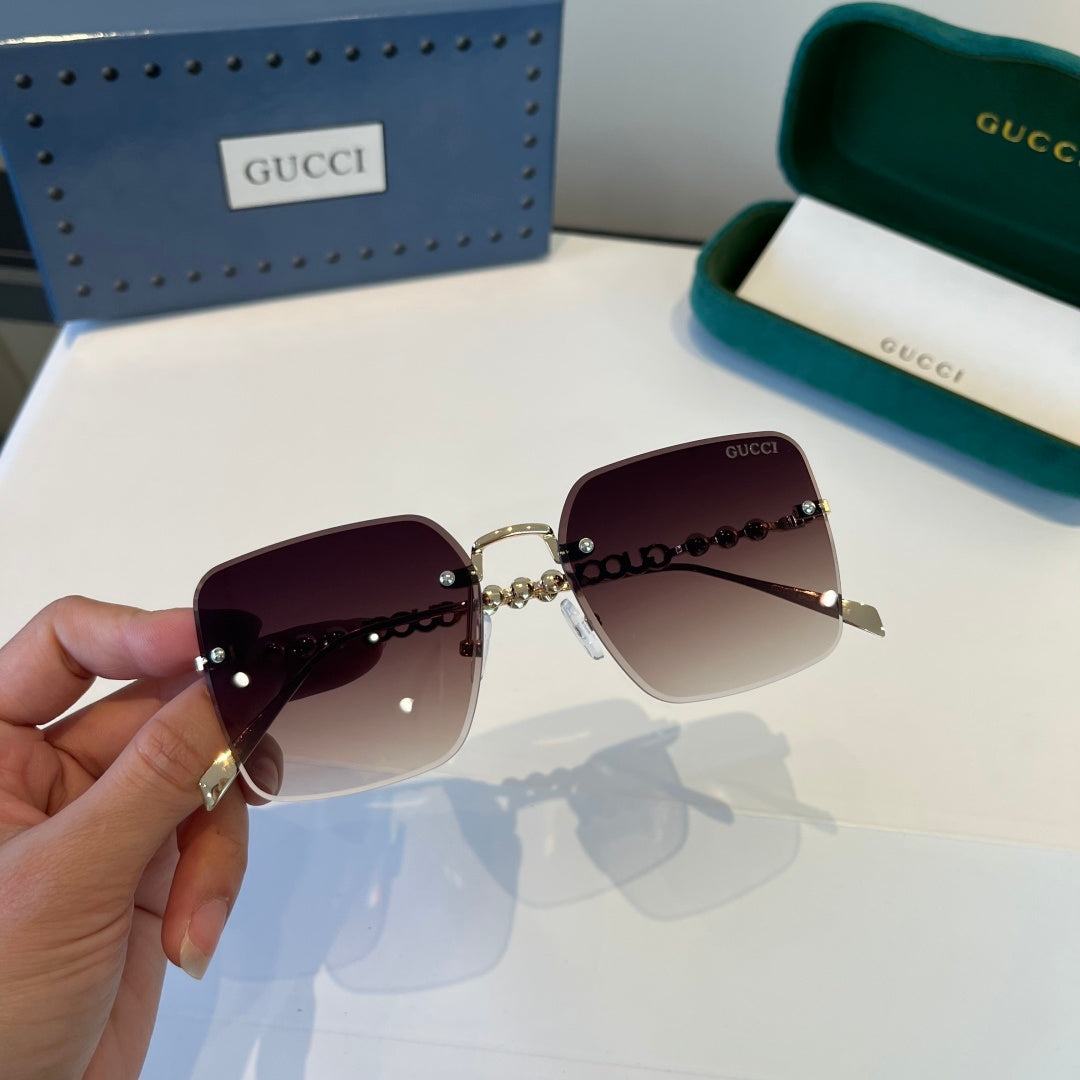 Gucci Oversized Silver Lens Sunglasses for Women - 997563 - detail image 6