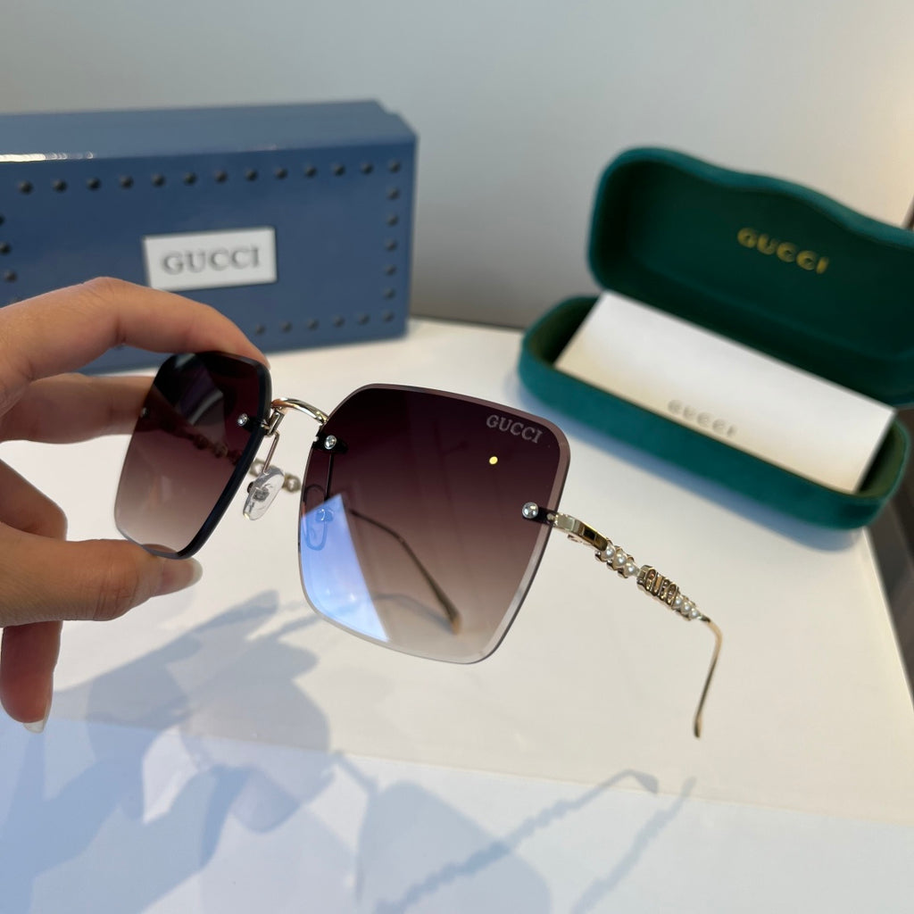 Gucci Oversized Silver Lens Sunglasses for Women - 997563 - detail image 4