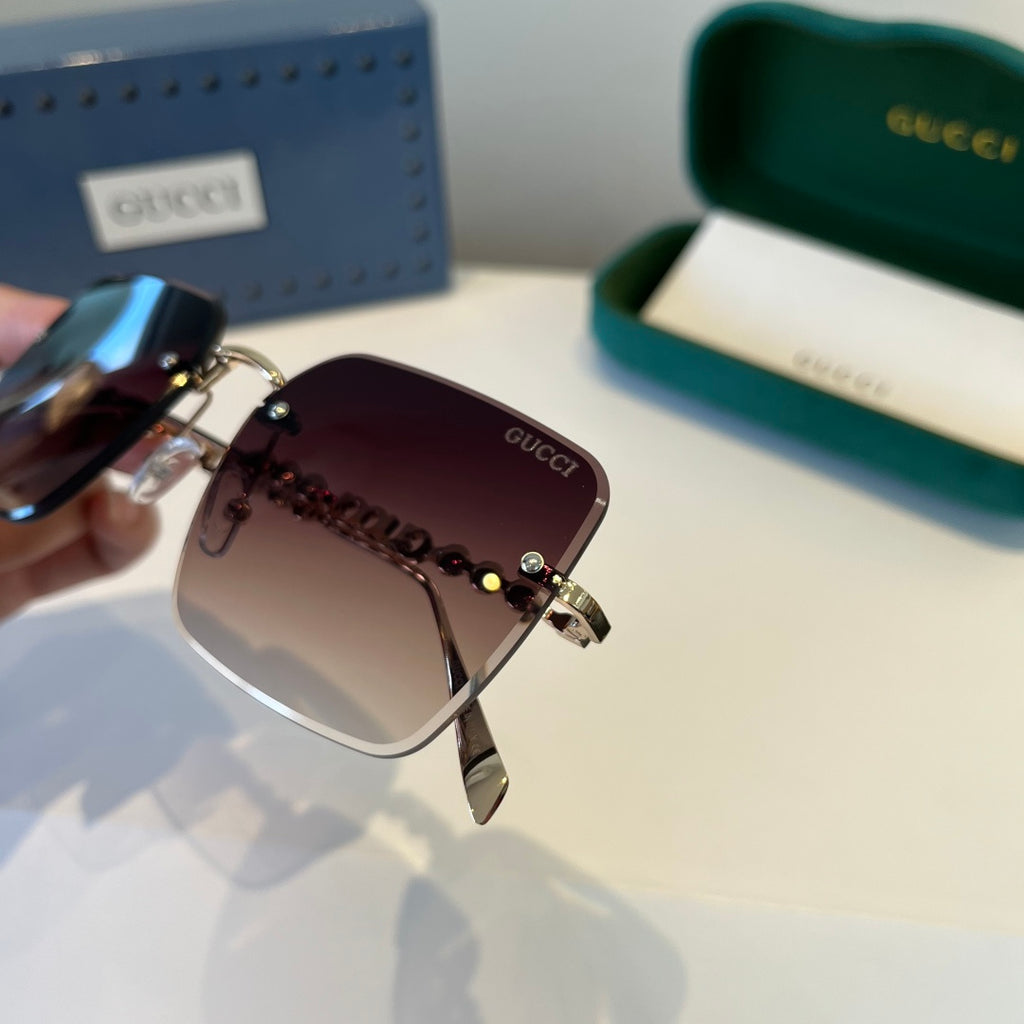 Gucci Oversized Silver Lens Sunglasses for Women - 997563 - detail image 7