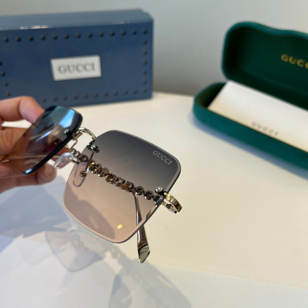 Gucci Oversized Silver Lens Sunglasses for Women - 997564 - detail image 7