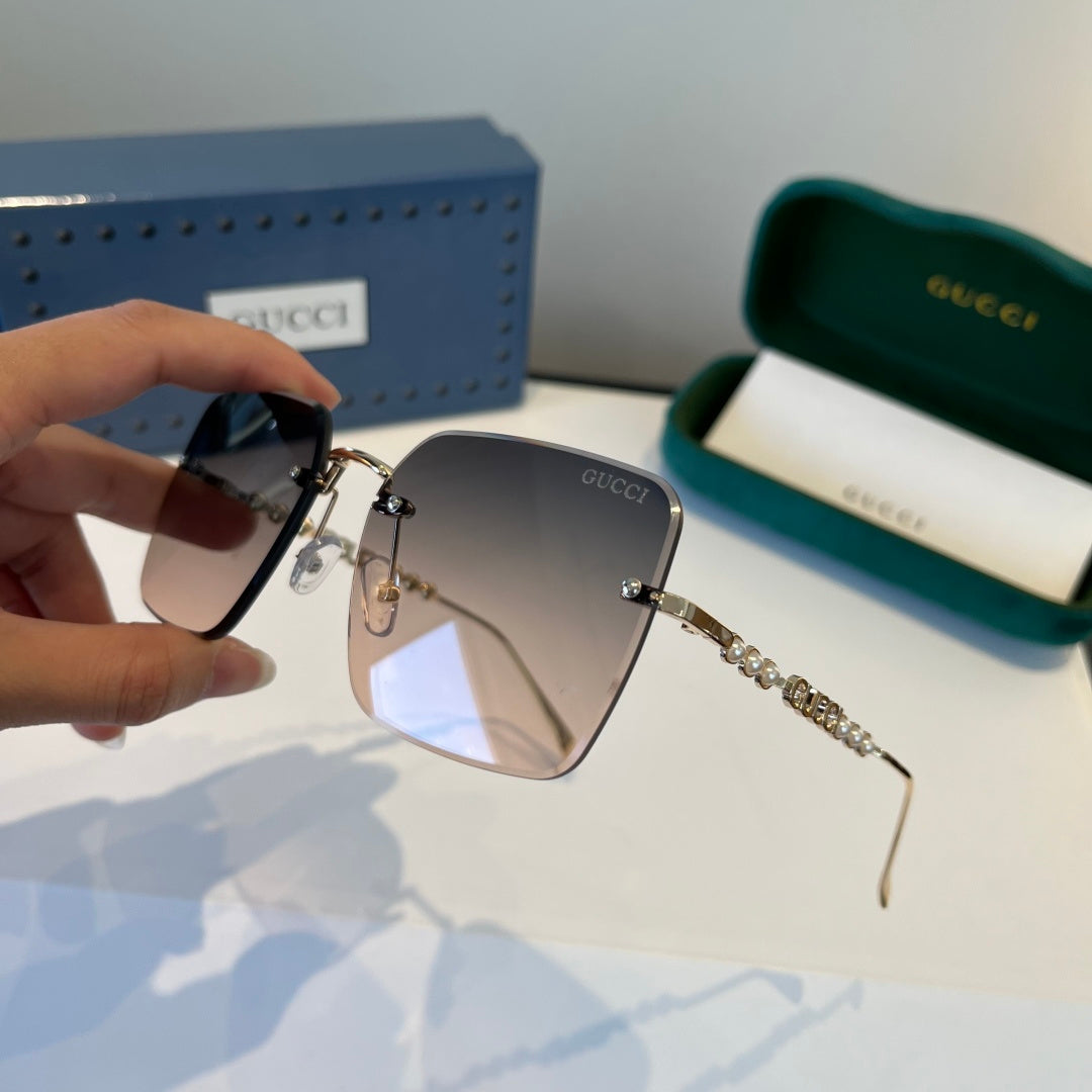 Gucci Oversized Silver Lens Sunglasses for Women - 997564 - detail image 4