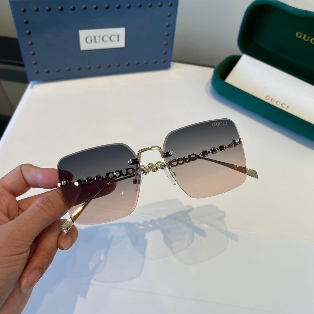 Gucci Oversized Silver Lens Sunglasses for Women - 997564 - detail image 8