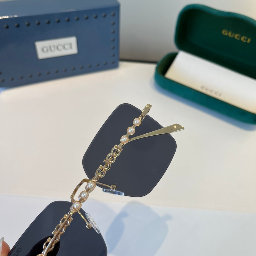 Gucci Oversized Silver Lens Sunglasses for Women - 997565 - detail image 5
