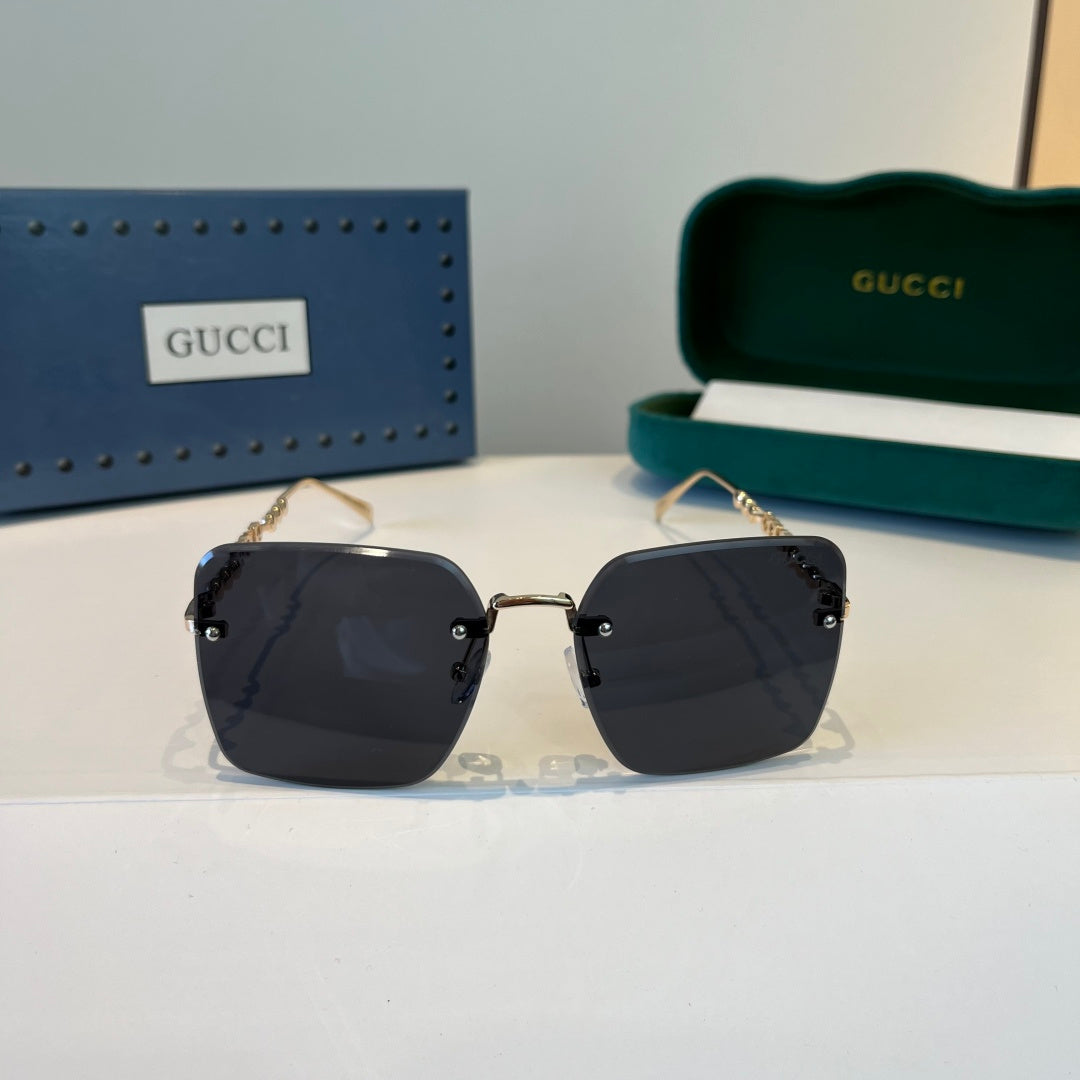 Gucci Oversized Silver Lens Sunglasses for Women - 997565 - detail image 2