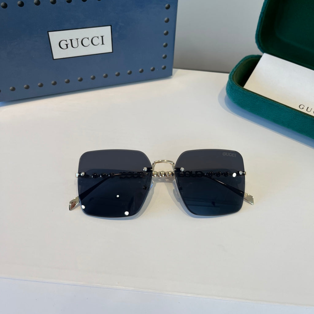 Gucci Oversized Silver Lens Sunglasses for Women - 997565 - detail image 9