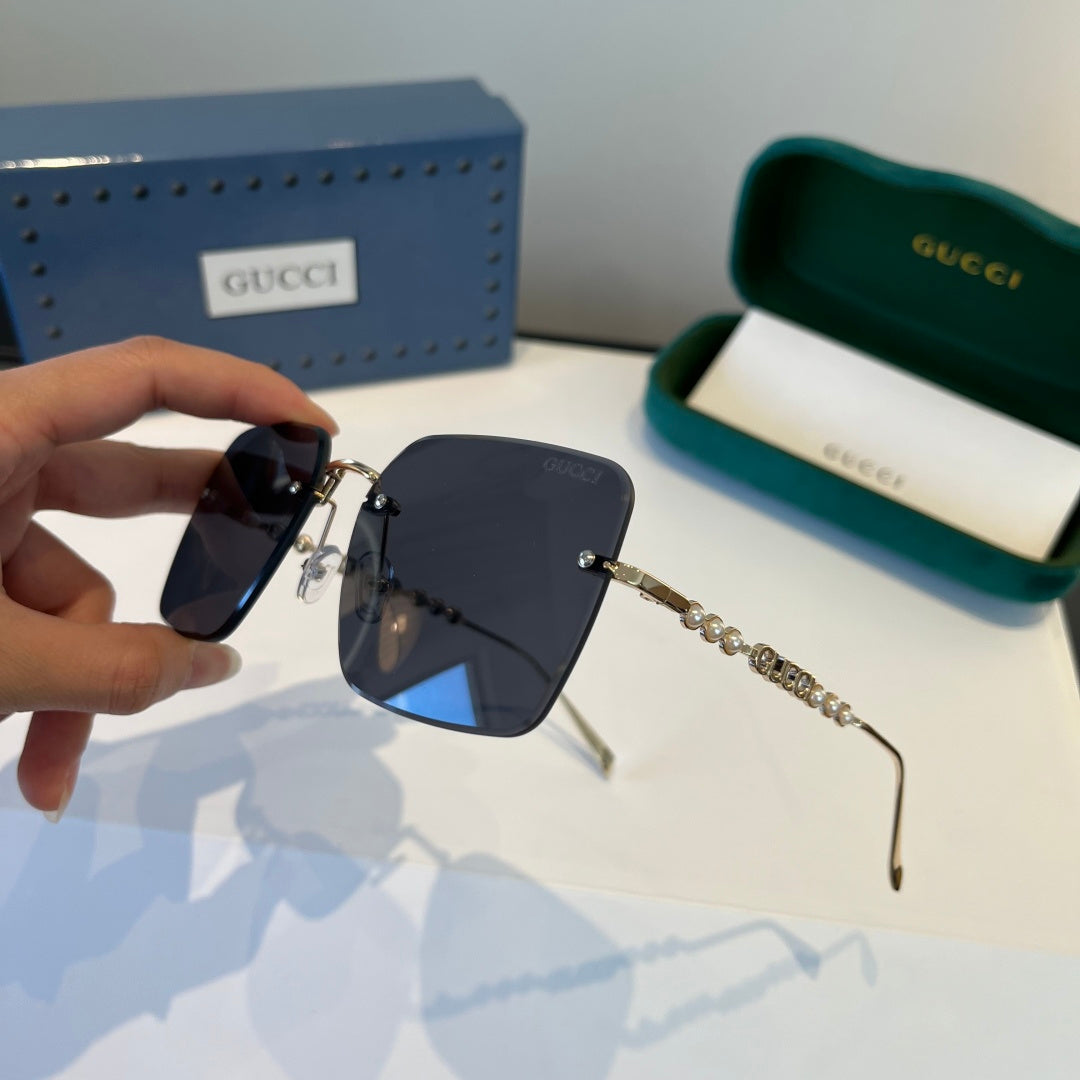 Gucci Oversized Silver Lens Sunglasses for Women - 997565 - detail image 4