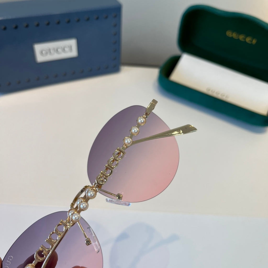 Gucci Oversized Silver Lens Sunglasses for Women - 997566 - detail image 8