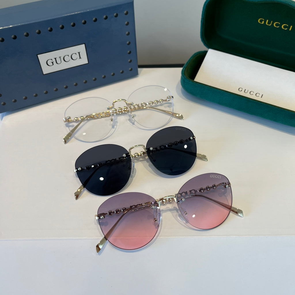 Gucci Oversized Silver Lens Sunglasses for Women - 997567 - detail image 11
