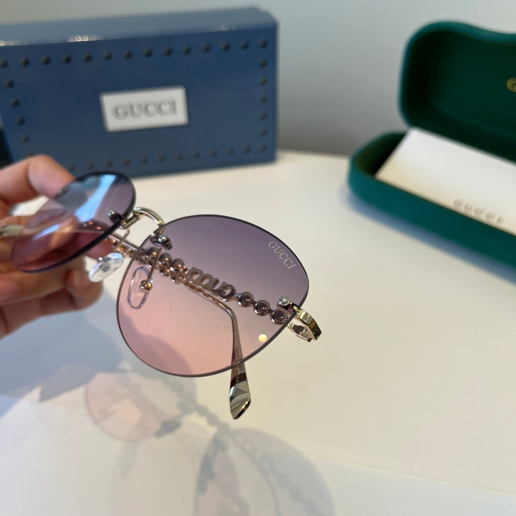 Gucci Oversized Silver Lens Sunglasses for Women - 997566 - detail image 7