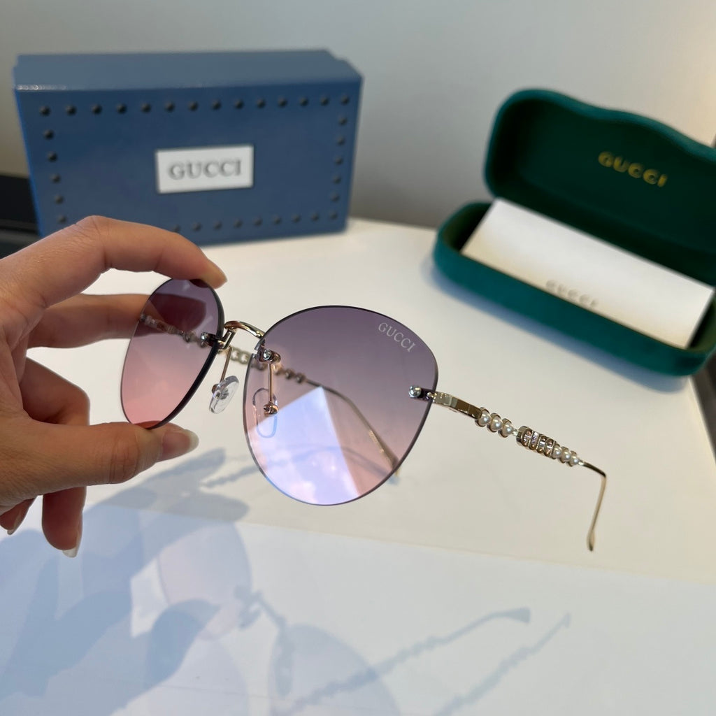 Gucci Oversized Silver Lens Sunglasses for Women - 997566 - detail image 4