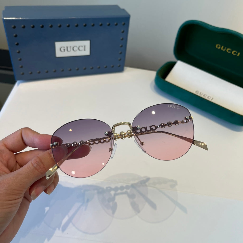 Gucci Oversized Silver Lens Sunglasses for Women - 866913 - detail image 6