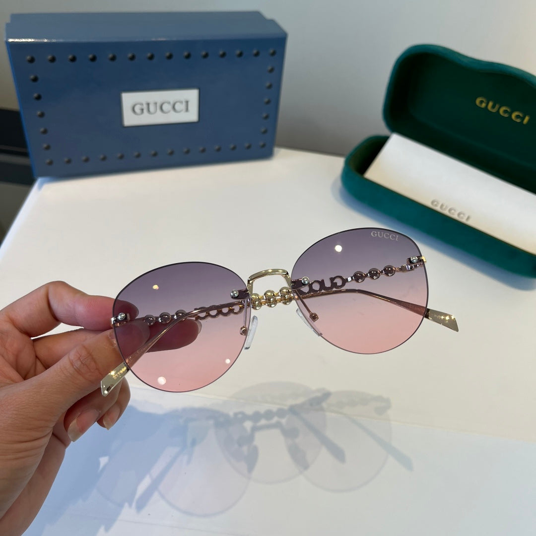 Gucci Oversized Silver Lens Sunglasses for Women - 866913 - detail image 6