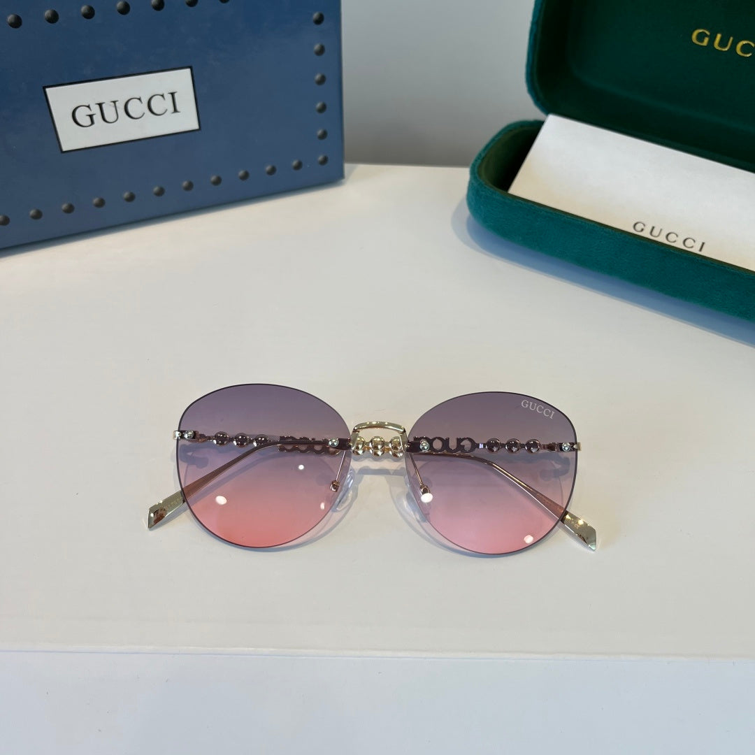 Gucci Oversized Silver Lens Sunglasses for Women - 997566 - detail image 5