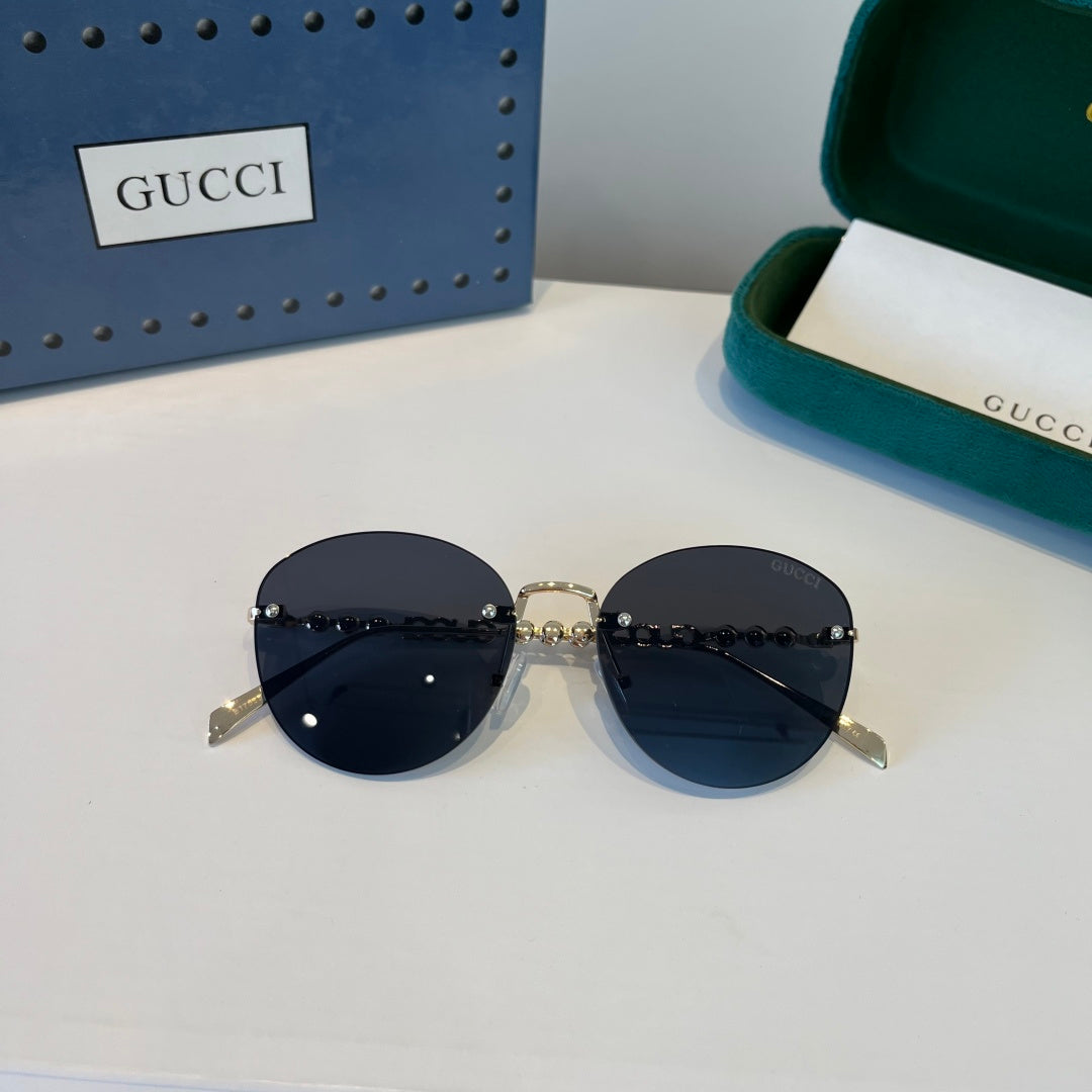 Gucci Oversized Silver Lens Sunglasses for Women - 866914 - detail image 5