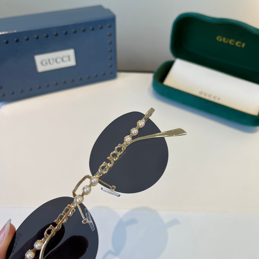 Gucci Oversized Silver Lens Sunglasses for Women - 997567 - detail image 7
