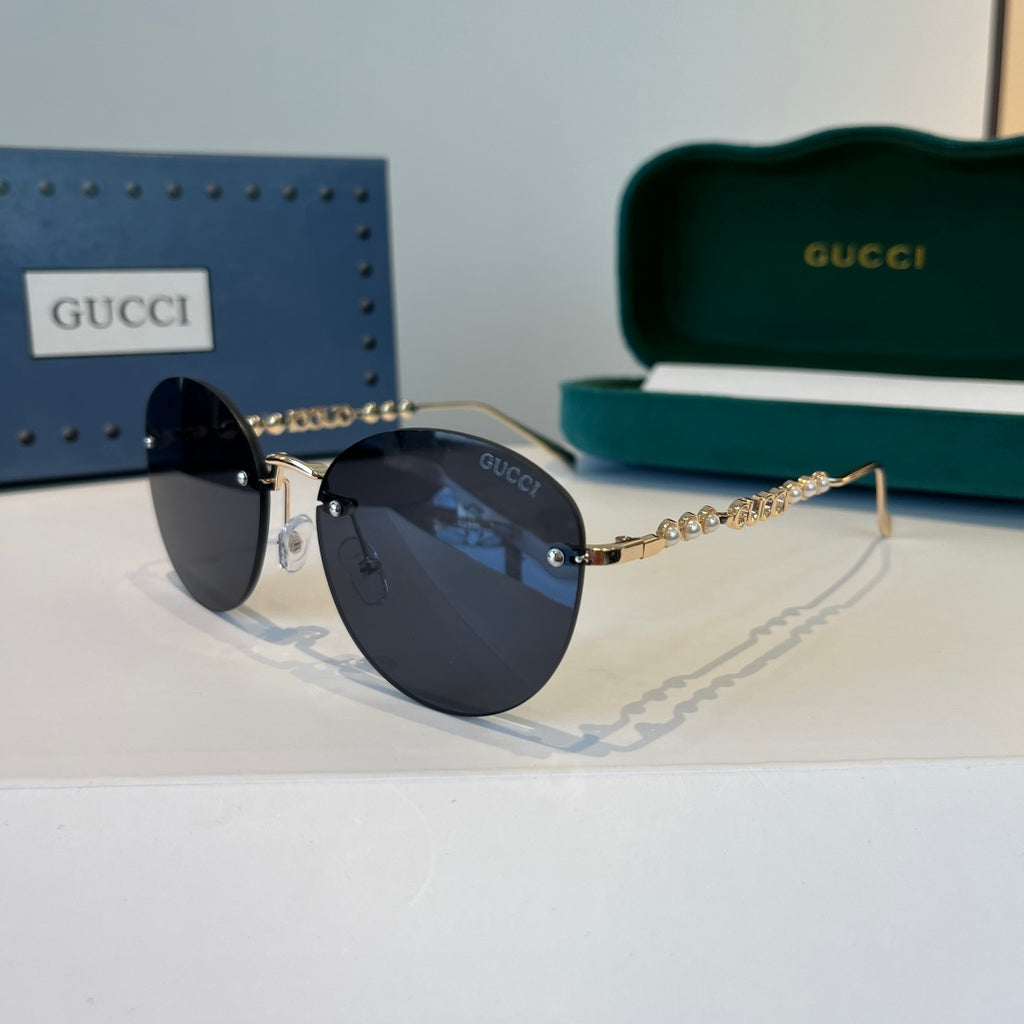 Gucci Oversized Silver Lens Sunglasses for Women - 866914 - detail image 3