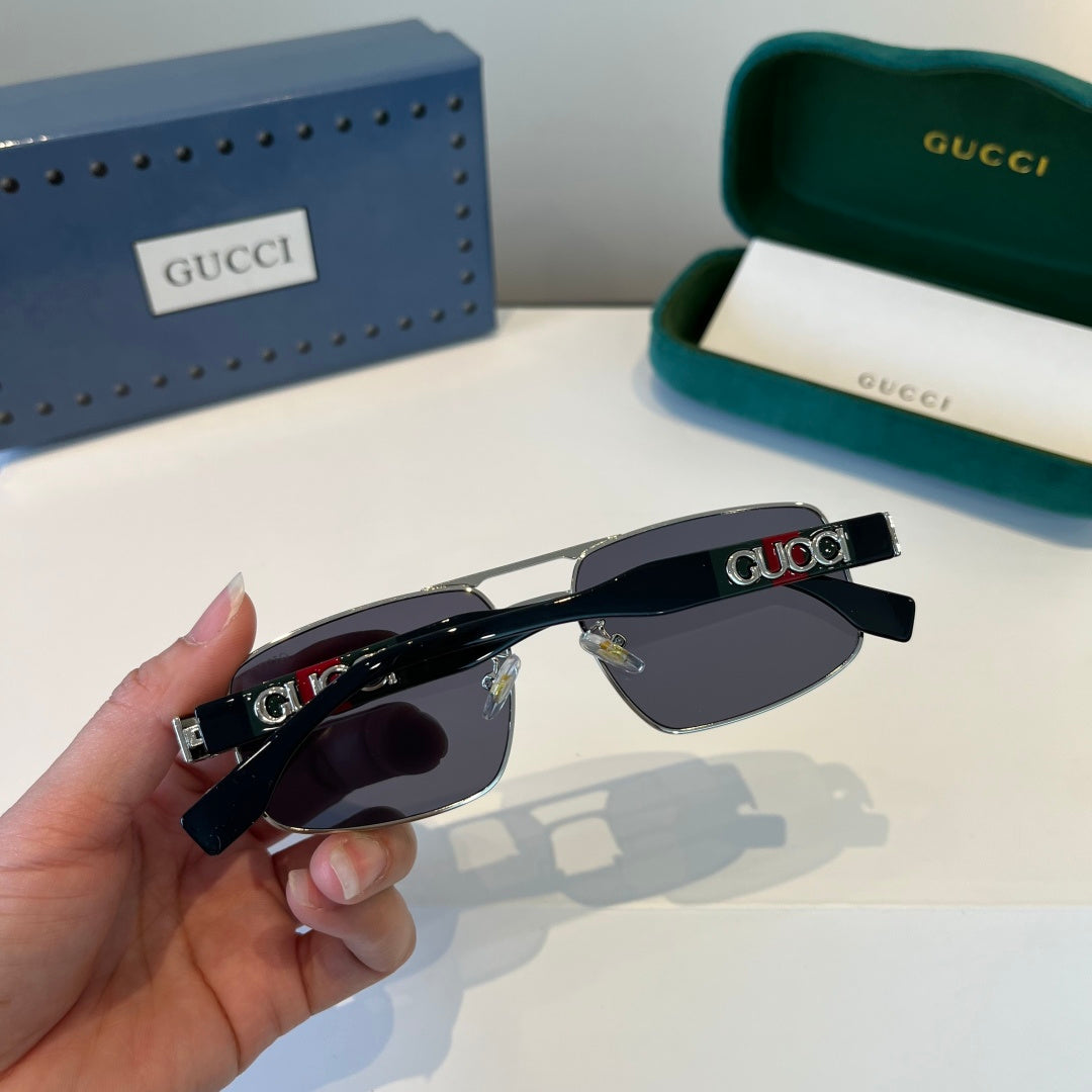 Gucci Oversized Silver Lens Sunglasses for Women - 866917 - detail image 8