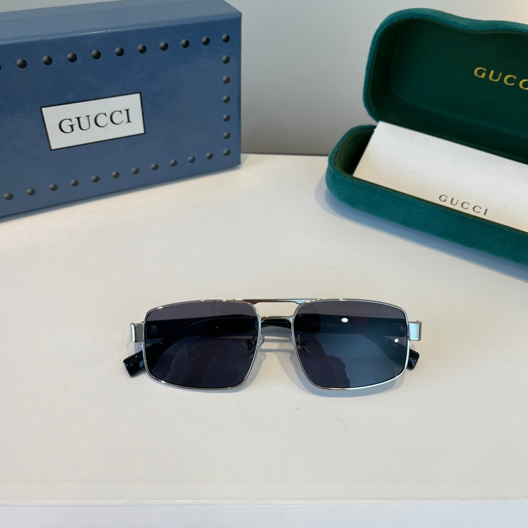Gucci Oversized Silver Lens Sunglasses for Women - 866917 - detail image 11