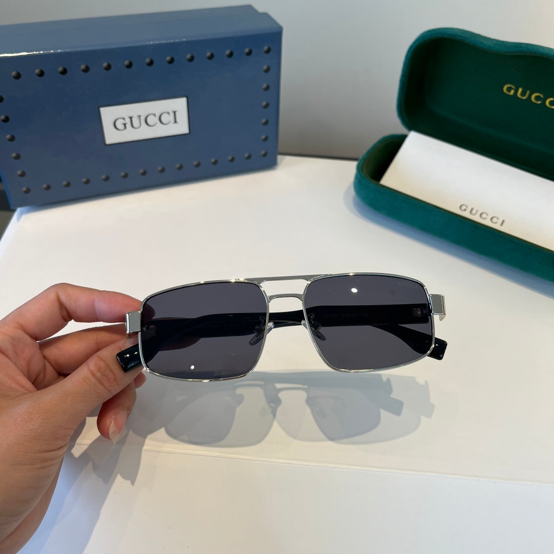 Gucci Oversized Silver Lens Sunglasses for Women - 997570 - detail image 10