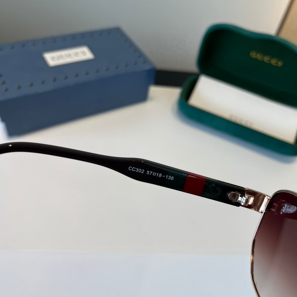 Gucci Oversized Silver Lens Sunglasses for Women - 997577 - detail image 5