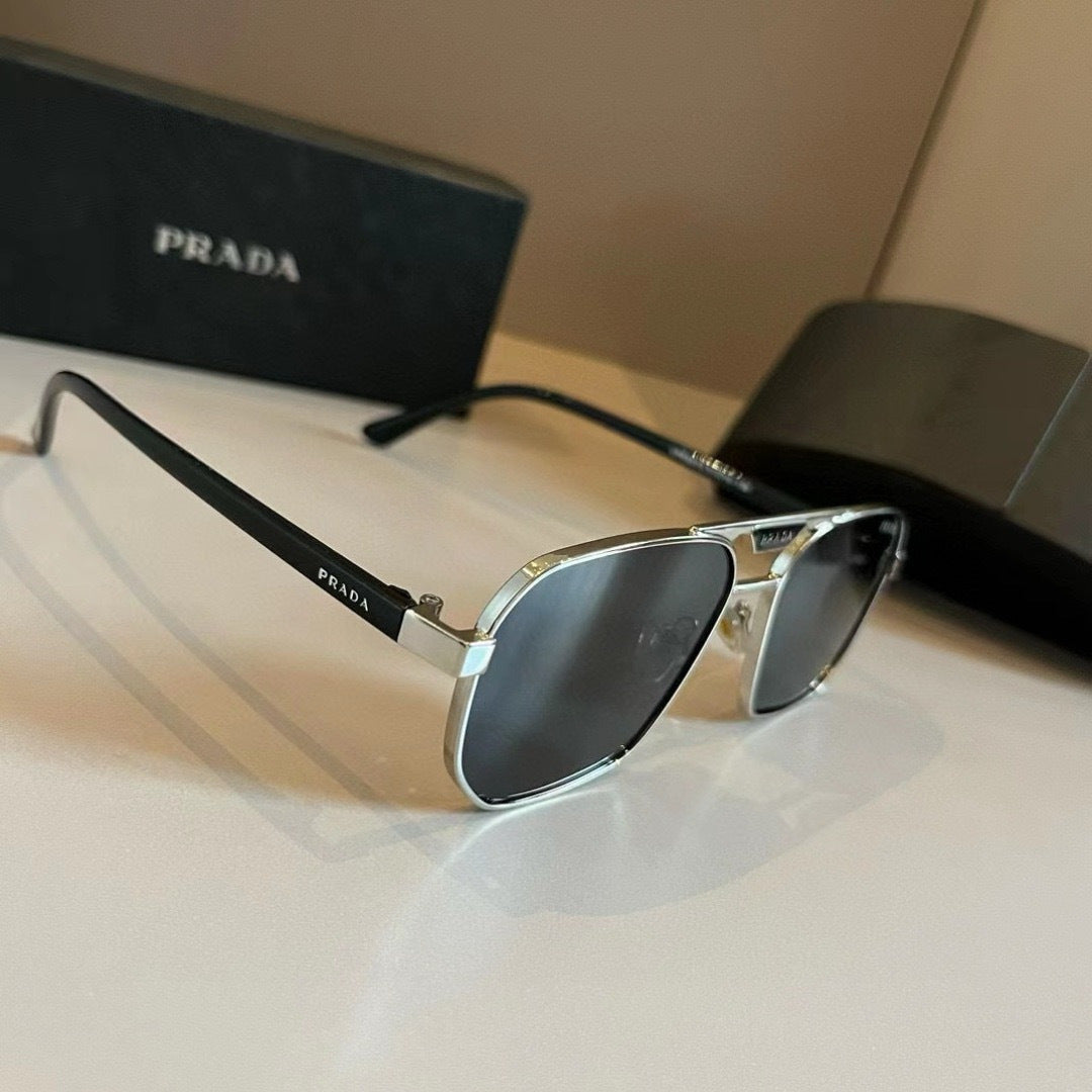 Prada Polarized Fashion Gold Lens Sunglasses for Men - 449399