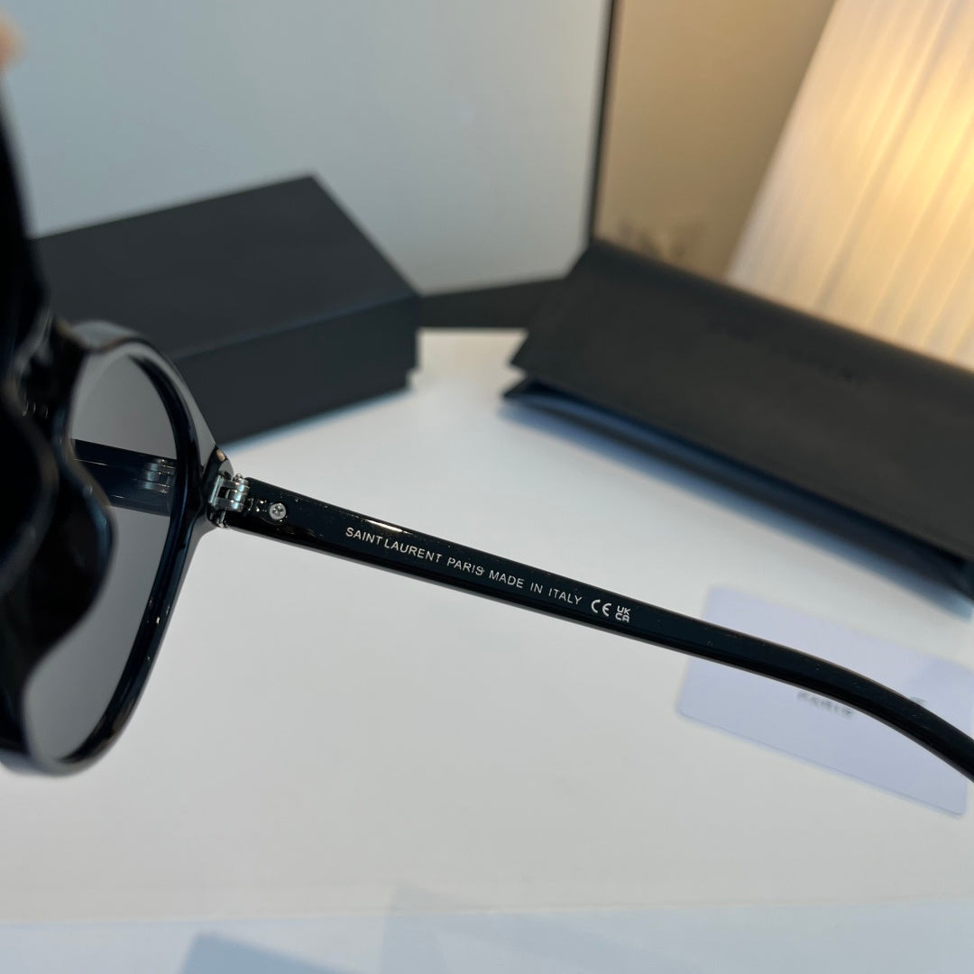Saint Laurent Oversized Blue Lens Sunglasses for Men & Women - detail image 8