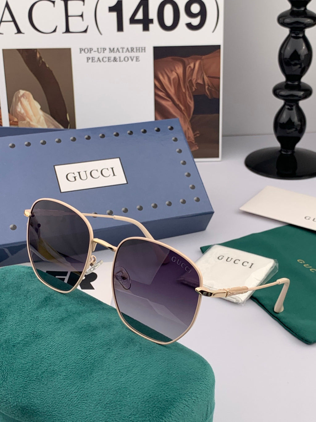 Gucci G7305 Polarized Fashion Gold Lens Sunglasses for Women - 934084 - detail image 3
