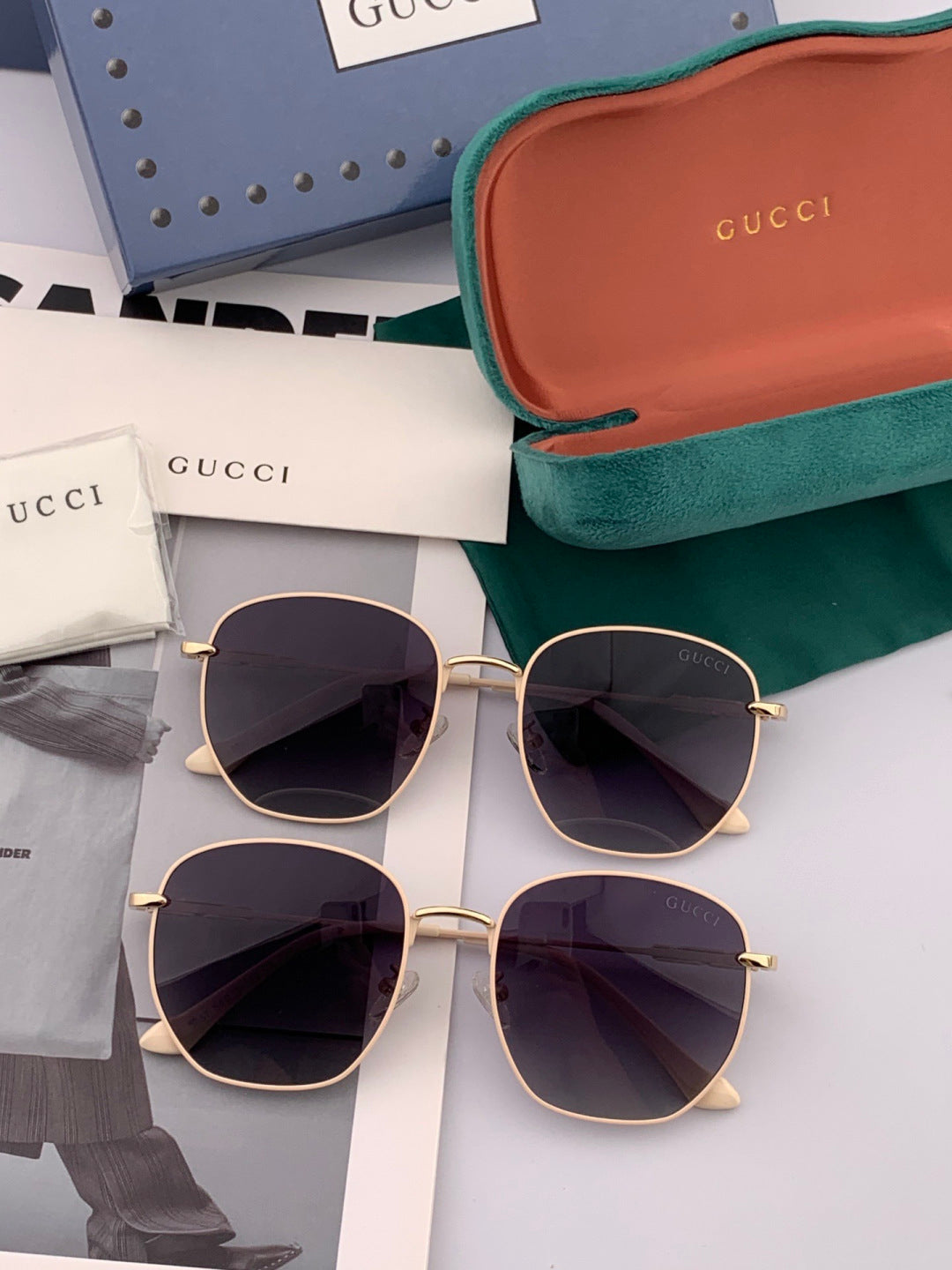 Gucci G7305 Polarized Fashion Gold Lens Sunglasses for Women - 934084 - detail image 7
