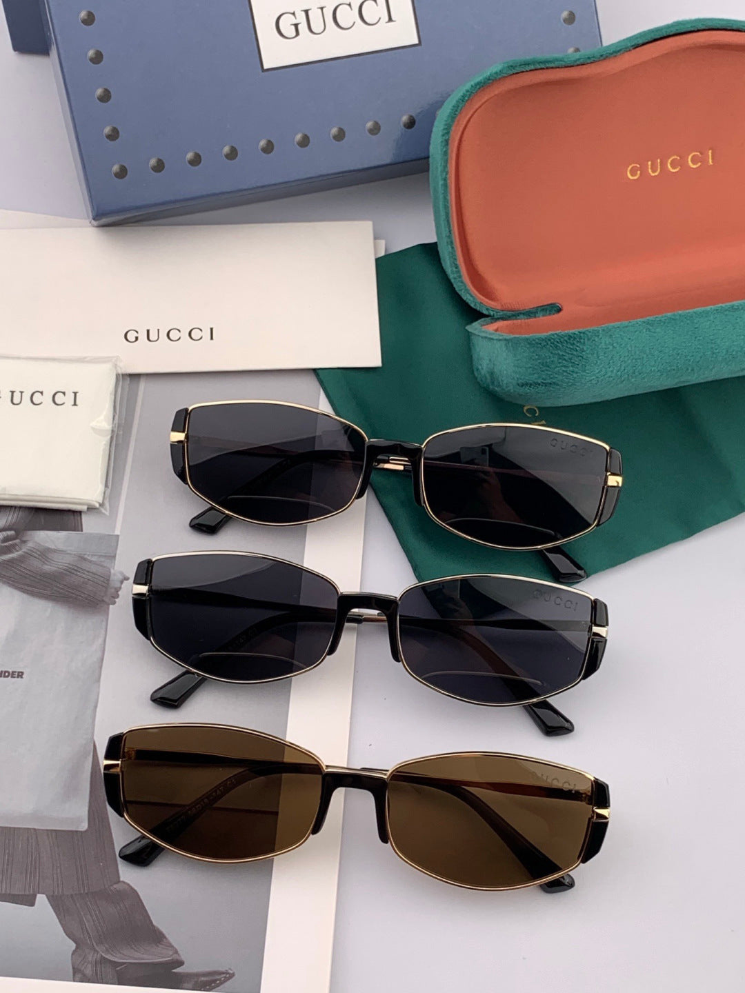 Gucci G2827 Polarized Oversized Red Lens Sunglasses for Men & Women - 934085 - detail image 7