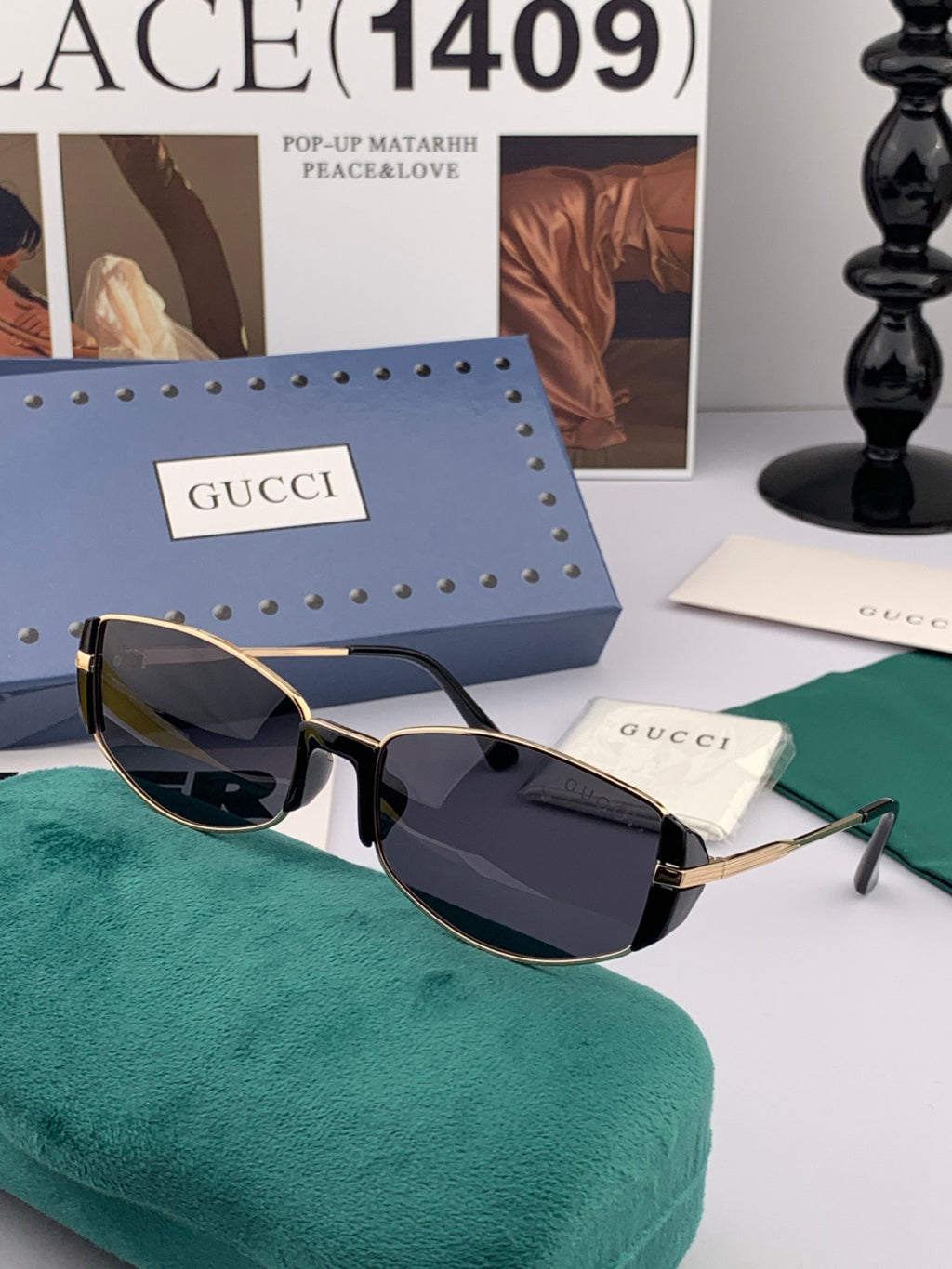 Gucci G2827 Polarized Oversized Red Lens Sunglasses for Men & Women - 934085 - detail image 6