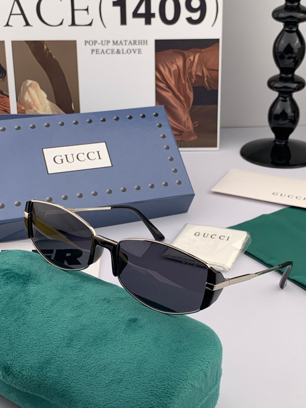 Gucci G2827 Polarized Oversized Red Lens Sunglasses for Men & Women - 934085 - detail image 4